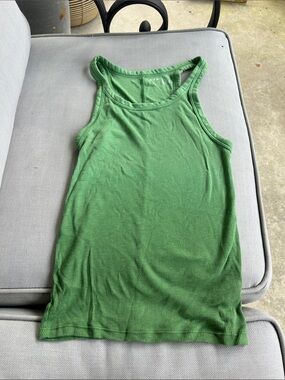 aerie Green Ribbed Tank Top